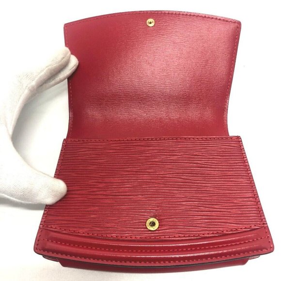LOUIS VUITTON M52607 Epi Pochette Ceinture Tilsit Pouch only Bag Red - Picture 8 of 12